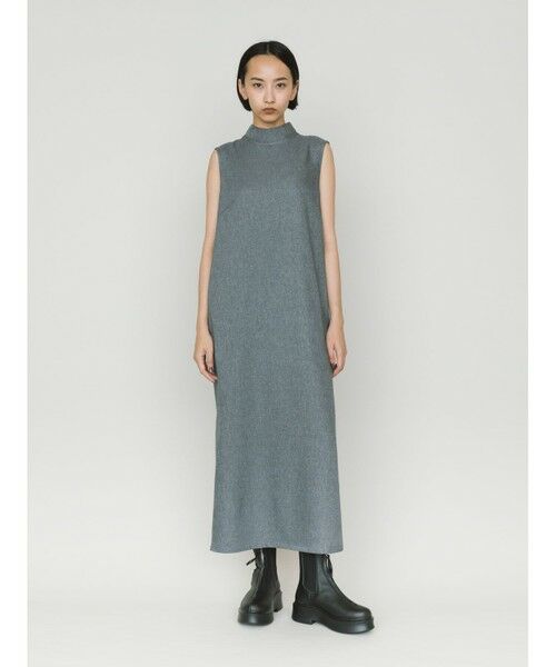 MIDIUMISOLID / ミディウミソリッド ロング・マキシ丈ワンピース | MIDIUMISOLID for Ladies ハイネックノースリーブワンピース | 詳細12