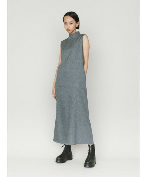 MIDIUMISOLID / ミディウミソリッド ロング・マキシ丈ワンピース | MIDIUMISOLID for Ladies ハイネックノースリーブワンピース | 詳細13