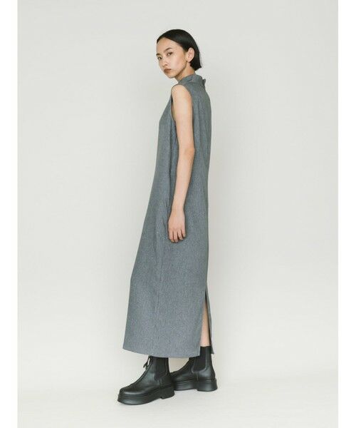 MIDIUMISOLID / ミディウミソリッド ロング・マキシ丈ワンピース | MIDIUMISOLID for Ladies ハイネックノースリーブワンピース | 詳細14