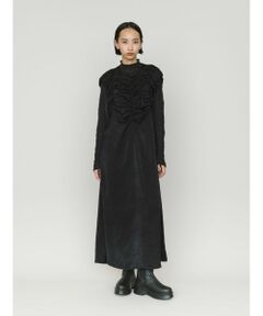 MIDIUMISOLID / ミディウミソリッド ロング・マキシ丈ワンピース | MIDIUMISOLID for Ladies ランダムシャーリングワンピース