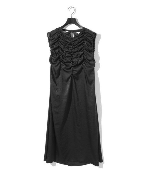 MIDIUMISOLID / ミディウミソリッド ロング・マキシ丈ワンピース | MIDIUMISOLID for Ladies ランダムシャーリングワンピース | 詳細1