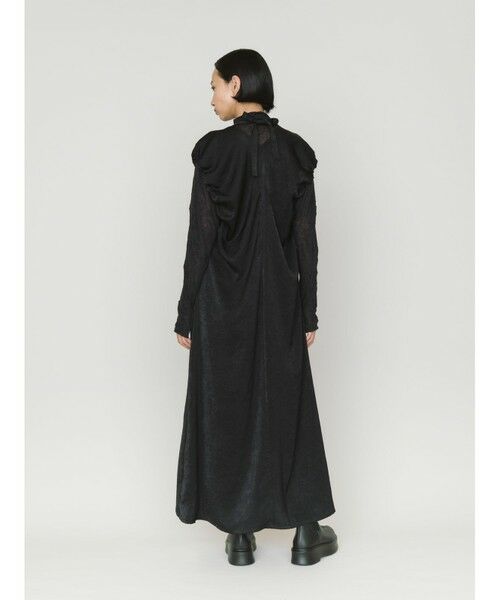 MIDIUMISOLID / ミディウミソリッド ロング・マキシ丈ワンピース | MIDIUMISOLID for Ladies ランダムシャーリングワンピース | 詳細7