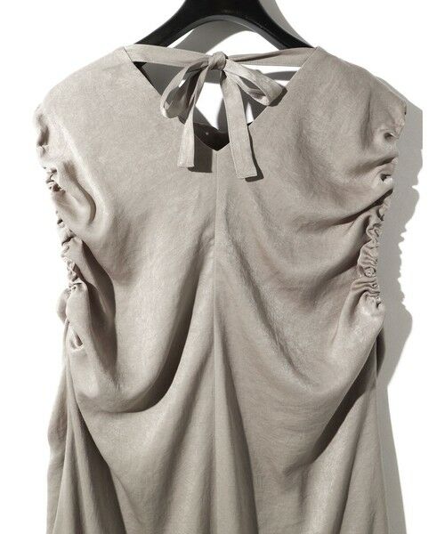 MIDIUMISOLID / ミディウミソリッド ロング・マキシ丈ワンピース | MIDIUMISOLID for Ladies ランダムシャーリングワンピース | 詳細18