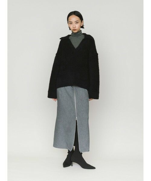 MIDIUMISOLID / ミディウミソリッド ミニ・ひざ丈スカート | MIDIUMISOLID for Ladies フロントジップスカート | 詳細19