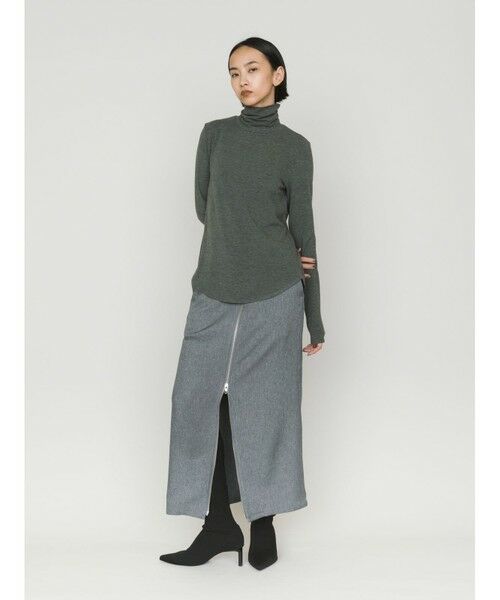 MIDIUMISOLID / ミディウミソリッド ミニ・ひざ丈スカート | MIDIUMISOLID for Ladies フロントジップスカート | 詳細12