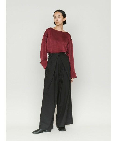 MIDIUMISOLID / ミディウミソリッド その他パンツ | MIDIUMISOLID タックワイドパンツ | 詳細4