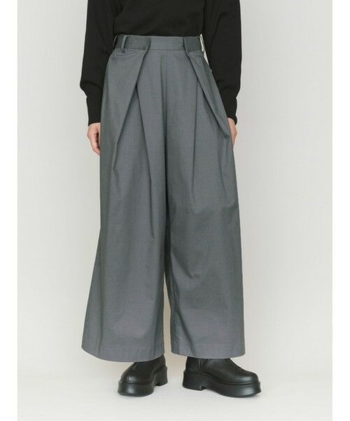 MIDIUMISOLID / ミディウミソリッド その他パンツ | MIDIUMISOLID タックワイドパンツ | 詳細14