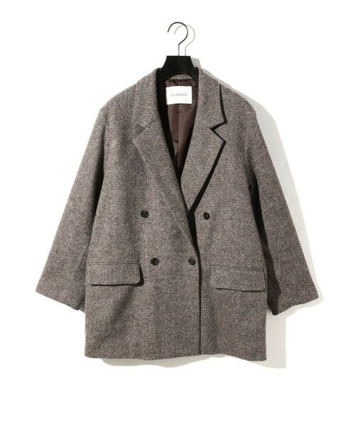 MIDIUMISOLID / ミディウミソリッド テーラードジャケット | MIDIUMISOLID for Ladies ダブルブレストツイードジャケット | 詳細1