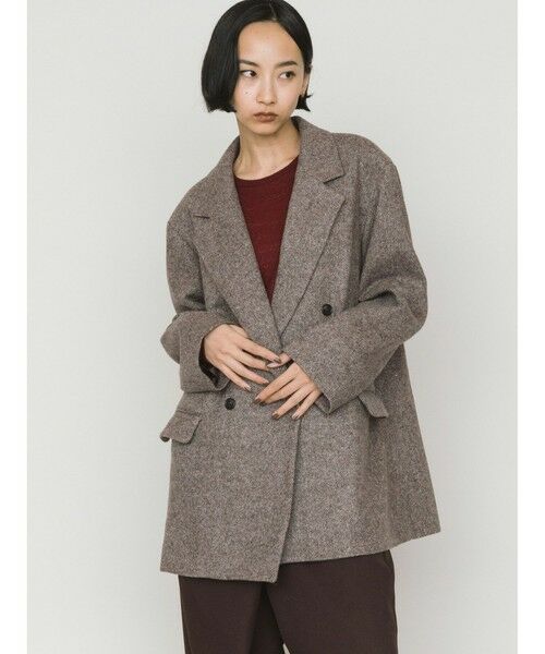 MIDIUMISOLID / ミディウミソリッド テーラードジャケット | MIDIUMISOLID for Ladies ダブルブレストツイードジャケット | 詳細3