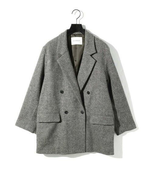 MIDIUMISOLID / ミディウミソリッド テーラードジャケット | MIDIUMISOLID for Ladies ダブルブレストツイードジャケット（ベージュ(color20)）