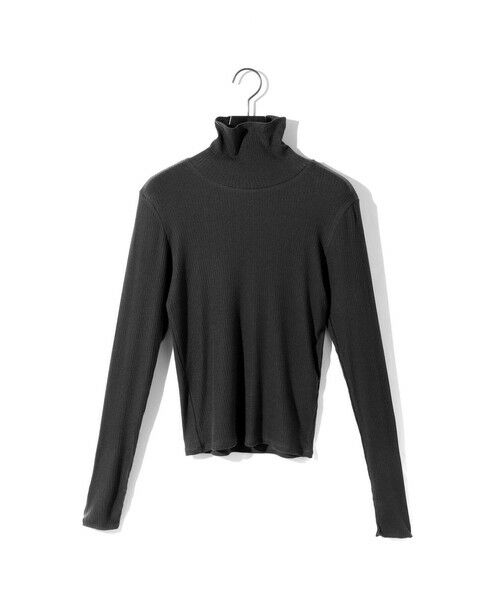 MIDIUMISOLID / ミディウミソリッド ニット・セーター | MIDIUMISOLID for Ladies ウォームシアーリブプルオーバー（ブラック(color99)）