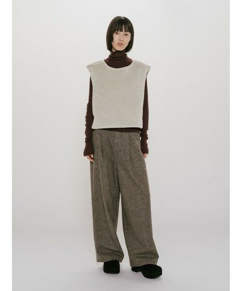 MIDIUMISOLID / ミディウミソリッド ベスト | MIDIUMISOLID for Ladies フリースファーベスト | 詳細12