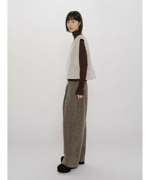 MIDIUMISOLID / ミディウミソリッド ベスト | MIDIUMISOLID for Ladies フリースファーベスト | 詳細14