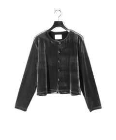 MIDIUMISOLID / ミディウミソリッド カーディガン・ボレロ | MIDIUMISOLID for Ladies クルーネックベロアカーディガン