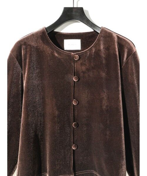MIDIUMISOLID / ミディウミソリッド カーディガン・ボレロ | MIDIUMISOLID for Ladies クルーネックベロアカーディガン | 詳細2