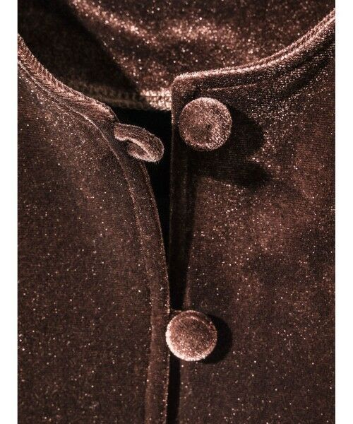 MIDIUMISOLID / ミディウミソリッド カーディガン・ボレロ | MIDIUMISOLID for Ladies クルーネックベロアカーディガン | 詳細3