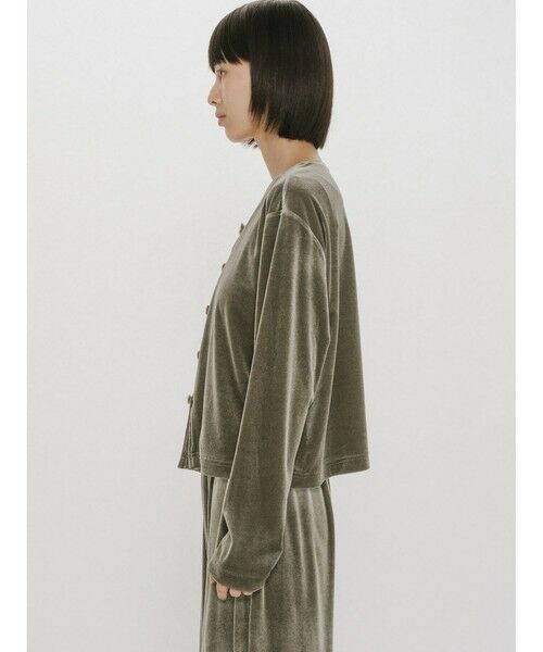 MIDIUMISOLID / ミディウミソリッド カーディガン・ボレロ | MIDIUMISOLID for Ladies クルーネックベロアカーディガン | 詳細11