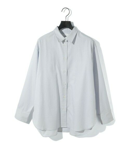 MIDIUMISOLID/ミディウミソリッド MIDIUMISOLID for Ladies ベーシックバックギャザーシャツ ライトグレー(color90) FREE MIDIUMISOLID/ミディウミソリッド MIDIUMISOLID for Ladies ベーシックバックギャザーシャツ ライトグレー(color90) FREE