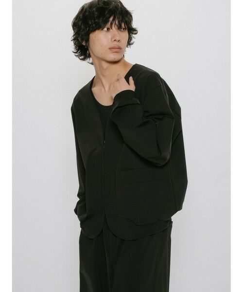 MIDIUMISOLID / ミディウミソリッド カーディガン・ボレロ | MIDIUMISOLID Men’s コンプレッションZIPカーディガン | 詳細9