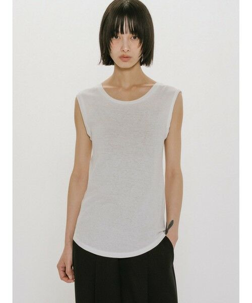 MIDIUMISOLID / ミディウミソリッド カットソー | MIDIUMISOLID for Ladies リブタンクトップ（オフホワイト(color11)）