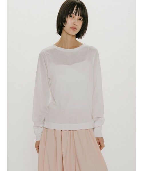 MIDIUMISOLID / ミディウミソリッド カットソー | MIDIUMISOLID for Ladies レイヤードライクプルオーバー（オフホワイト(color11)）