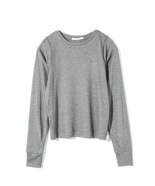 MIDIUMISOLID / ミディウミソリッド カットソー | MIDIUMISOLID for Ladies レイヤードライクプルオーバー（トップグレー(color90)）