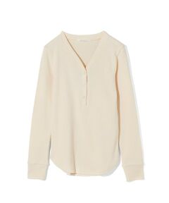 MIDIUMISOLID / ミディウミソリッド カットソー | MIDIUMISOLID for Ladies リブヘンリーネックプルオーバー