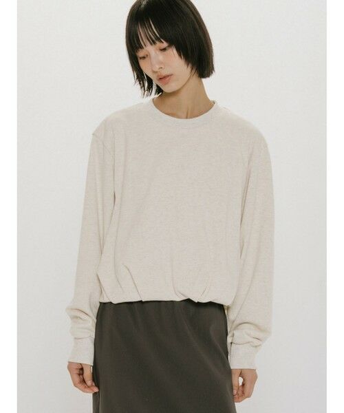 MIDIUMISOLID / ミディウミソリッド カットソー | MIDIUMISOLID for Ladies バルーンスウェットプルオーバー(オートミール(color13))