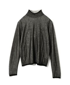 MIDIUMISOLID / ミディウミソリッド カットソー | MIDIUMISOLID for Ladies シアーレイヤードタートルネックプルオーバー
