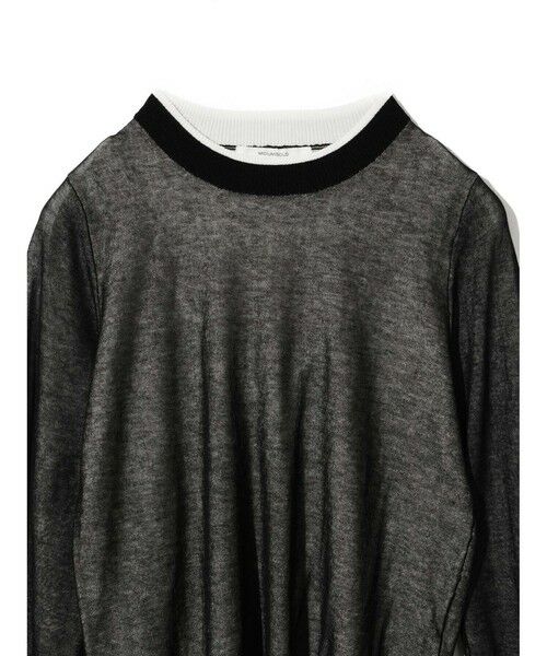 MIDIUMISOLID / ミディウミソリッド カットソー | MIDIUMISOLID for Ladies シアーレイヤードクルーネックプルオーバー | 詳細2