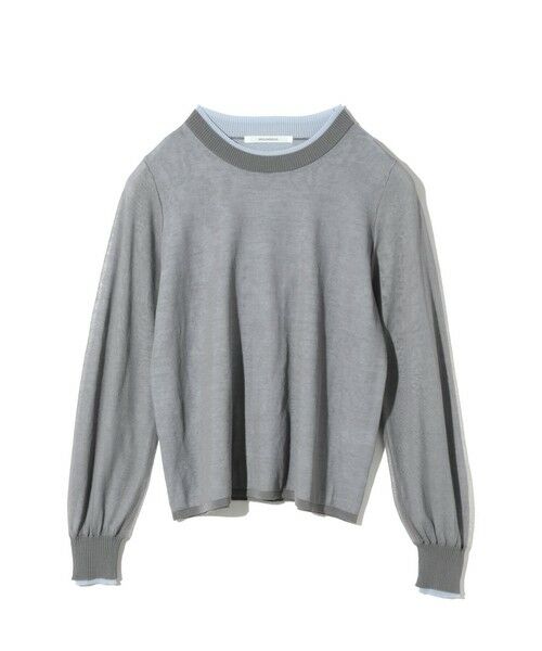 MIDIUMISOLID / ミディウミソリッド カットソー | MIDIUMISOLID for Ladies シアーレイヤードクルーネックプルオーバー | 詳細7