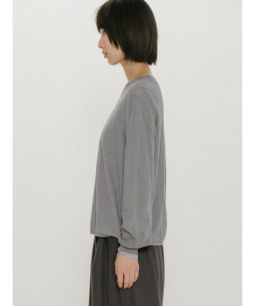 MIDIUMISOLID / ミディウミソリッド カットソー | MIDIUMISOLID for Ladies シアーレイヤードクルーネックプルオーバー | 詳細10