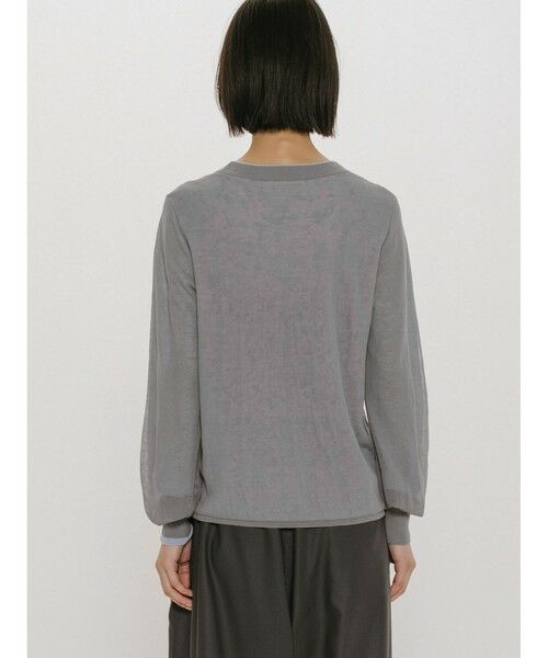 MIDIUMISOLID / ミディウミソリッド カットソー | MIDIUMISOLID for Ladies シアーレイヤードクルーネックプルオーバー | 詳細11