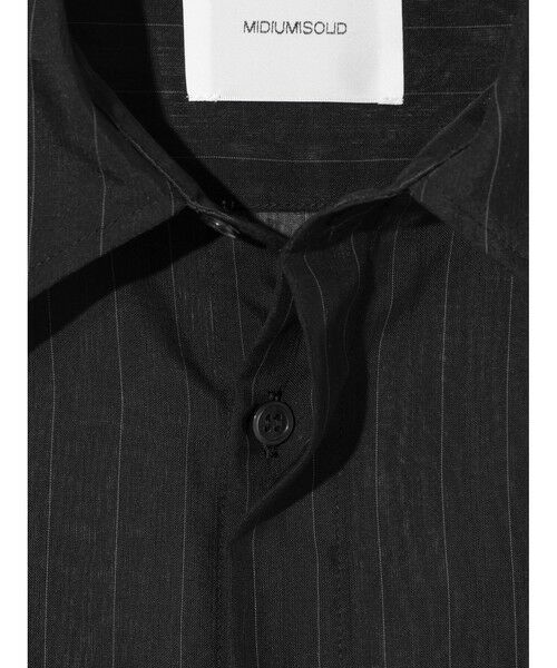 MIDIUMISOLID / ミディウミソリッド シャツ・ブラウス | MIDIUMISOLID Men’s シアーストライプシャツ | 詳細12