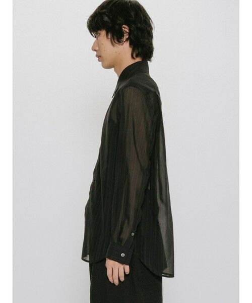 MIDIUMISOLID / ミディウミソリッド シャツ・ブラウス | MIDIUMISOLID Men’s シアーストライプシャツ | 詳細5