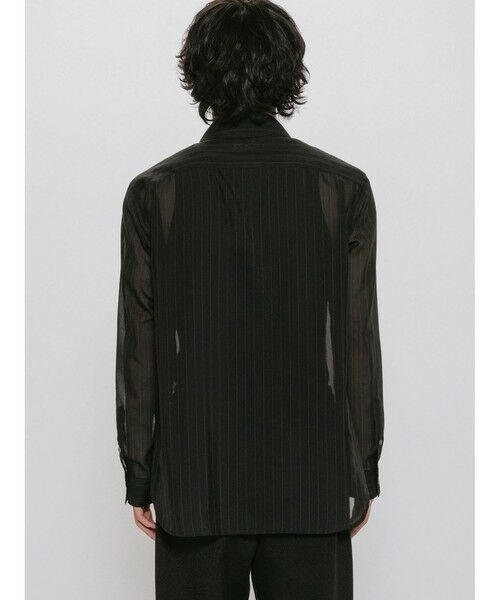 MIDIUMISOLID / ミディウミソリッド シャツ・ブラウス | MIDIUMISOLID Men’s シアーストライプシャツ | 詳細6