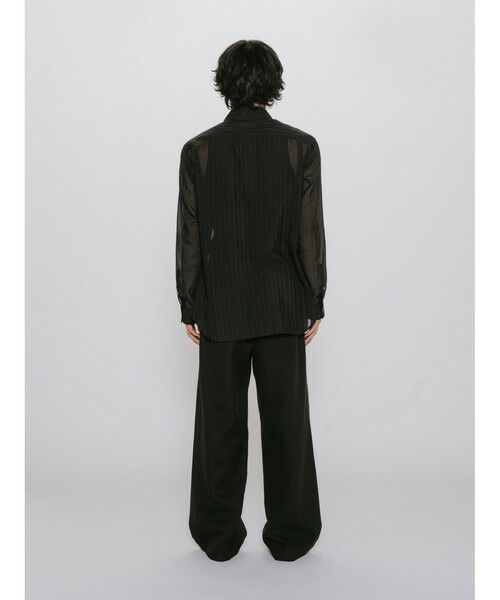 MIDIUMISOLID / ミディウミソリッド シャツ・ブラウス | MIDIUMISOLID Men’s シアーストライプシャツ | 詳細9