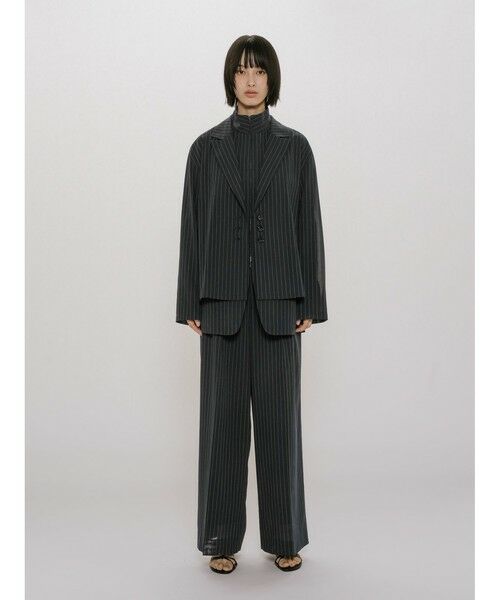 MIDIUMISOLID / ミディウミソリッド テーラードジャケット | MIDIUMISOLID for Ladies シアーテーラードシャツジャケット | 詳細10