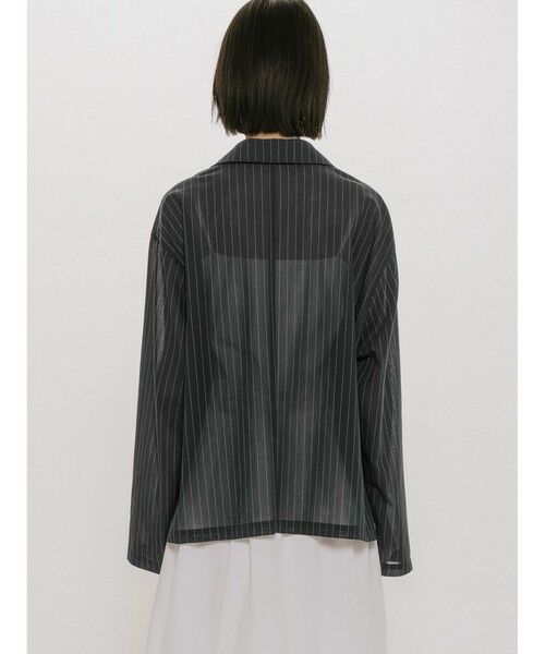 MIDIUMISOLID / ミディウミソリッド テーラードジャケット | MIDIUMISOLID for Ladies シアーテーラードシャツジャケット | 詳細5