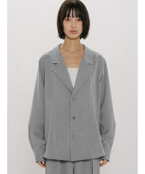 MIDIUMISOLID / ミディウミソリッド シャツ・ブラウス | MIDIUMISOLID for Ladies テーラードシャツ（グレー(color90)）