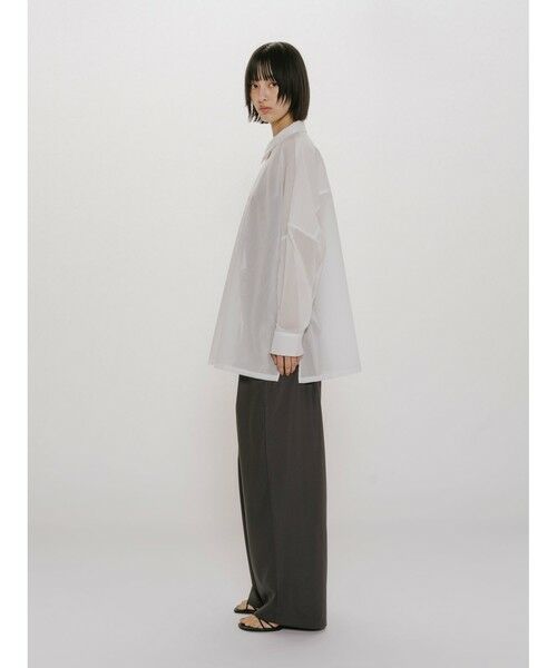 MIDIUMISOLID / ミディウミソリッド シャツ・ブラウス | MIDIUMISOLID for Ladies シアースキッパーポンチョシャツ | 詳細11