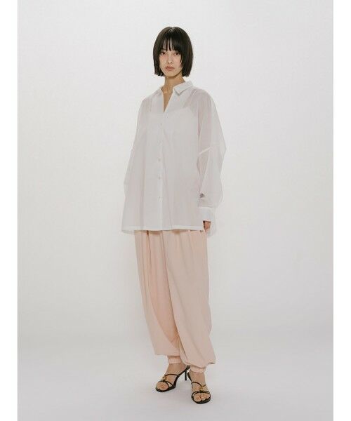 MIDIUMISOLID / ミディウミソリッド シャツ・ブラウス | MIDIUMISOLID for Ladies シアースキッパーポンチョシャツ | 詳細12