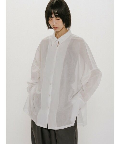 MIDIUMISOLID / ミディウミソリッド シャツ・ブラウス | MIDIUMISOLID for Ladies シアースキッパーポンチョシャツ | 詳細7