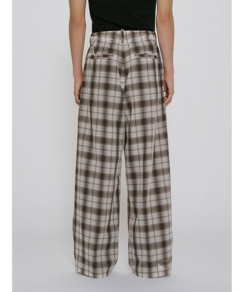 MIDIUMISOLID / ミディウミソリッド その他パンツ | MIDIUMISOLID Men’s シアーチェックテーパードパンツ | 詳細10