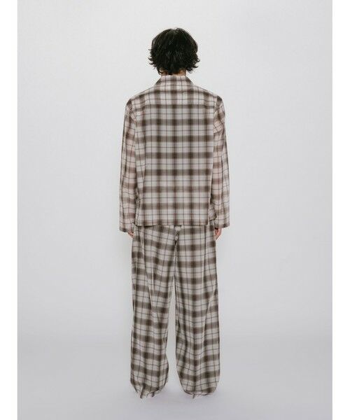 MIDIUMISOLID / ミディウミソリッド その他パンツ | MIDIUMISOLID Men’s シアーチェックテーパードパンツ | 詳細6