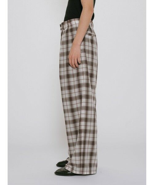 MIDIUMISOLID / ミディウミソリッド その他パンツ | MIDIUMISOLID Men’s シアーチェックテーパードパンツ | 詳細9