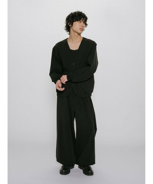 MIDIUMISOLID / ミディウミソリッド その他パンツ | MIDIUMISOLID Men’s コンプレッションイージーパンツ（ブラック(color99)）