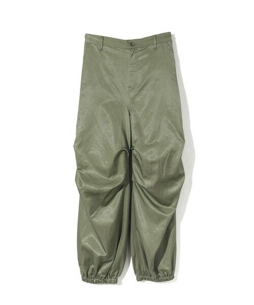MIDIUMISOLID / ミディウミソリッド その他パンツ | MIDIUMISOLID Men’s ブリーチサテンパラシュートパンツ(カーキ(color24))