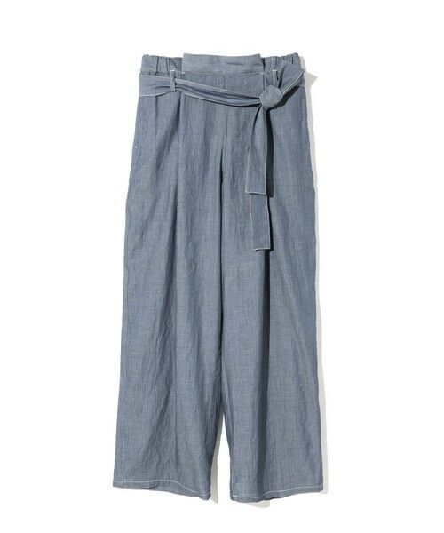 MIDIUMISOLID / ミディウミソリッド その他パンツ | MIDIUMISOLID for Ladies シアーデニムイージーパンツ（BLEACH）（ブルー(color30)）