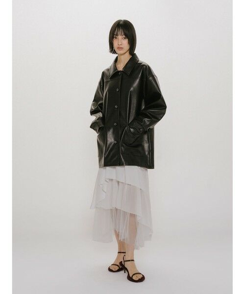 MIDIUMISOLID / ミディウミソリッド ミニ・ひざ丈スカート | MIDIUMISOLID for Ladies アシンメトリーティアードスカート | 詳細9